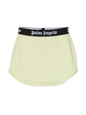 Palm Angels Kids logo-waistband track skirt - Green