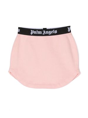 Palm Angels Kids logo-waistband track skirt - Pink
