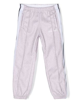 Palm Angels Kids lurex side-stripe track trousers - Pink