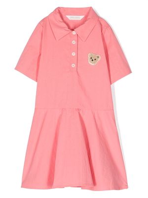 Palm Angels Kids mini-bear-patch polo dress - Pink