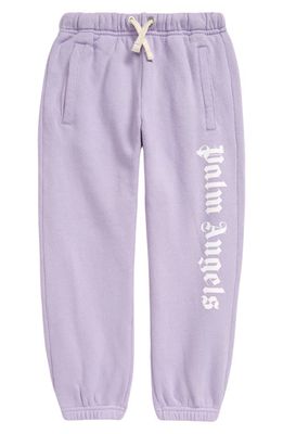 Palm Angels Kids' Overlogo Classic Joggers in Lilac White