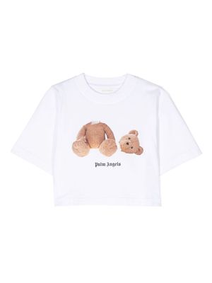 Palm Angels Kids Pop Pa Bear T-shirt - White