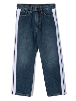 PALM ANGELS KIDS side stripe-detail jeans - Blue