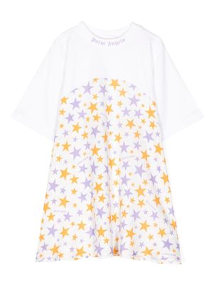 Palm Angels Kids star-print T-shirt dress - White