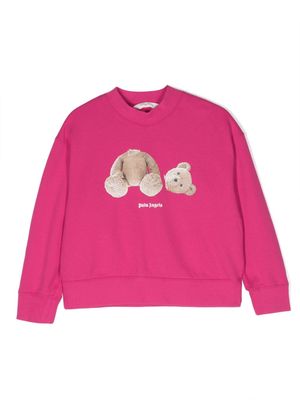 Palm Angels Kids Teddy Bear cotton sweatshirt - Pink
