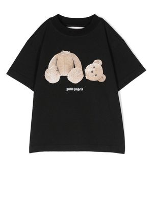 Palm Angels Kids Teddy Bear-print T-shirt - Black