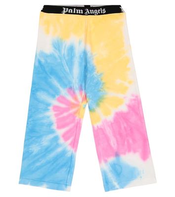 Palm Angels Kids Tie-dye cotton jersey sweatpants