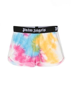 Palm Angels Kids tie-dye track shorts - Pink