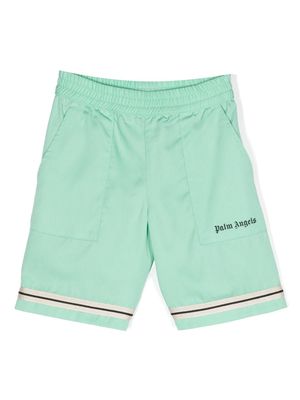 Palm Angels Kids Track Travel shorts - Green