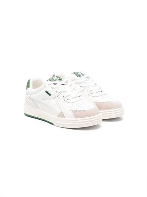 Palm Angels Kids University leather lace-up sneakers - White
