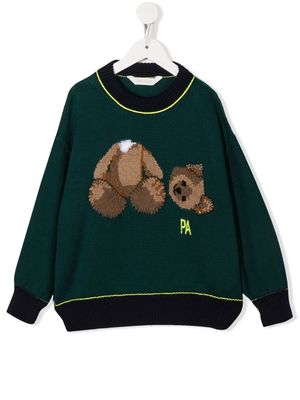 Palm Angels Kids virgin-wool knit jumper - Green