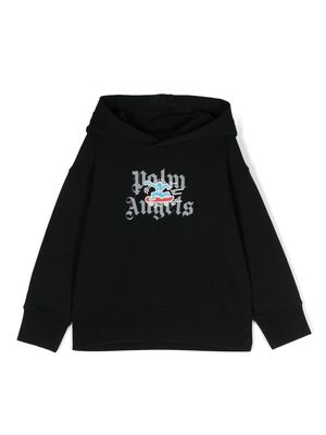 Palm Angels Kids x Keith Haring cotton hoodie - Black