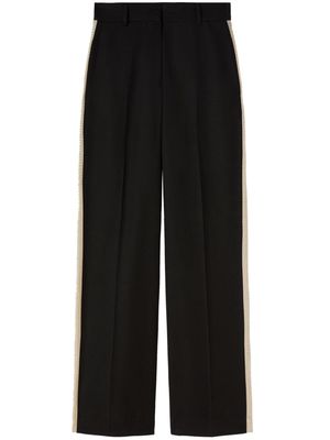 Palm Angels knit-tape straight trousers - Black