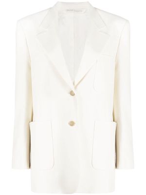 Palm Angels knitted tape-detail blazer - White