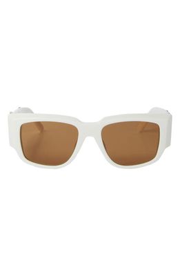 Palm Angels Laguna Square Sunglasses in White Brown