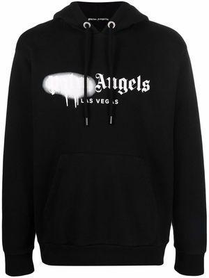 Palm Angels Las Vegas sprayed-logo hoodie - Black