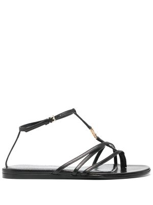 Palm Angels Lategram leather sandals - Black