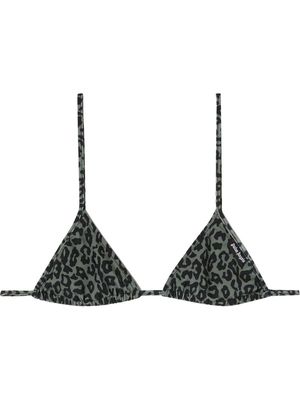 Palm Angels leopard-print bikini set - Black