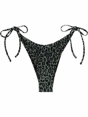 Palm Angels leopard print Brazilian bikini bottoms - Black