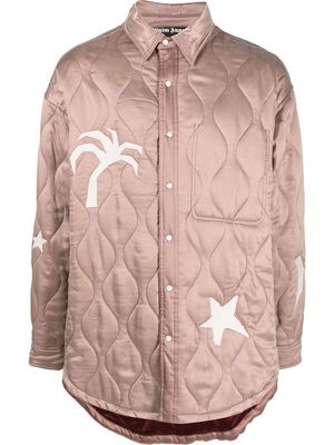 Palm Angels Life Is Palm quilted jacket - Neutrals