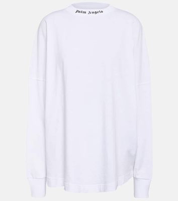 Palm Angels Logo cotton jersey long-sleeved top