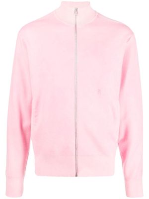 Palm Angels logo-embroidered cashmere track jacket - Pink