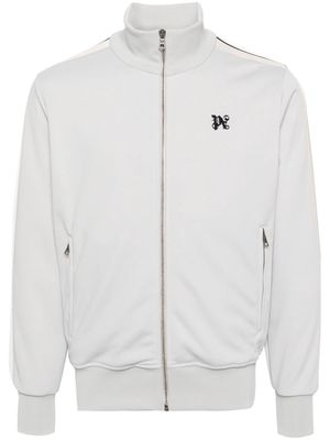 Palm Angels logo-embroidered side-stripe jacket - Grey