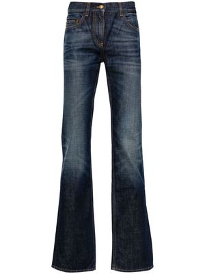 Palm Angels logo-embroidered straight-leg jeans - Blue