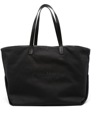 Palm Angels logo-embroidered tote bag - Black