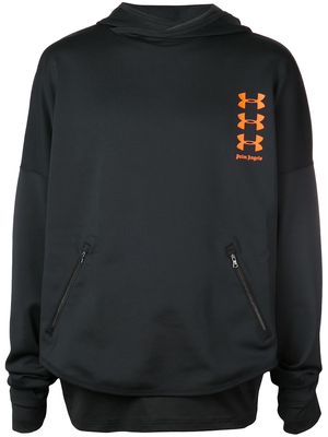 Palm Angels logo hooded sweatshirt - Black