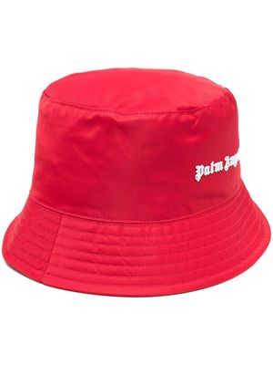 Palm Angels logo lettering bucket hat - Red