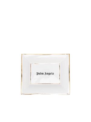 Palm Angels logo print ash-tray - White