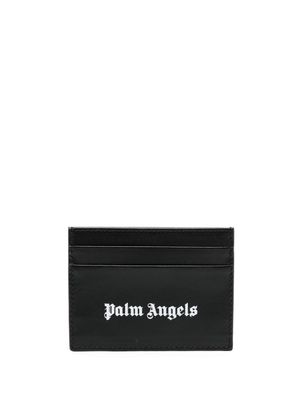 Palm Angels logo-print leather cardholder - Black