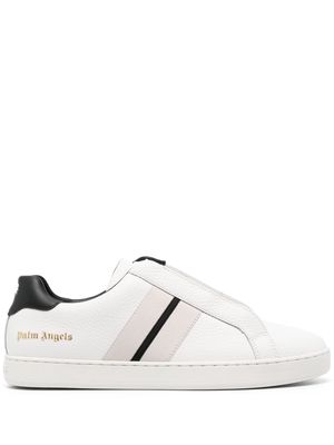 Palm Angels logo-print leather sneakers - White