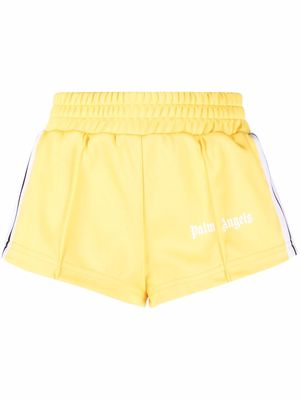 Palm Angels logo-print leg shorts - Yellow