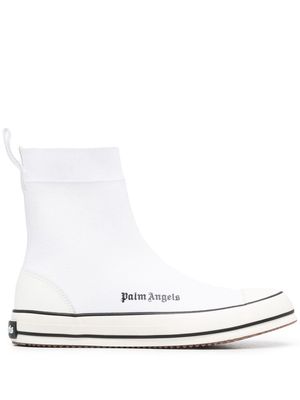 Palm Angels logo-print slip-on sneakers - White
