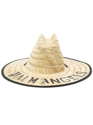 Palm Angels logo-print sun hat - Neutrals