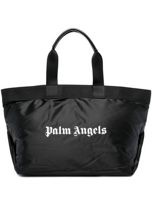 Palm Angels logo print tote bag - Black