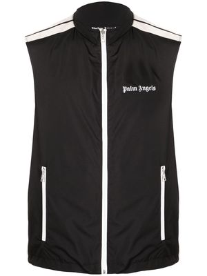 Palm Angels logo-print zip-front jacket - Black