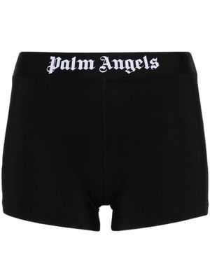Palm Angels logo sport shorts - Black