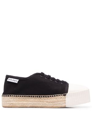 Palm Angels logo-tag espadrilles - Black