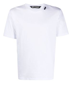 Palm Angels logo-tag round-neck T-shirt - White