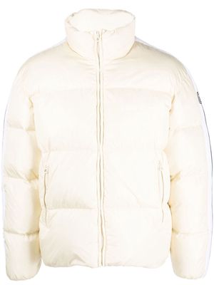 PALM ANGELS logo-trim padded short jacket - Neutrals