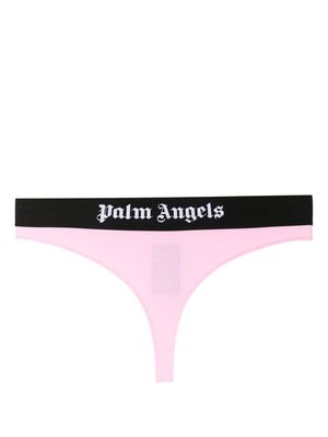 Palm Angels logo waistband Brazilian thong - Pink