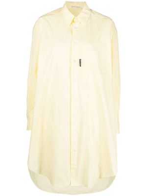 Palm Angels long-sleeves shirt dress - Yellow