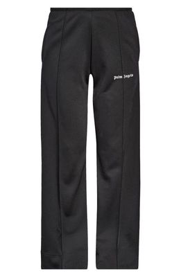 Palm Angels Loose Fit Logo Track Pants in Black White