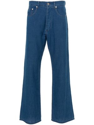 Palm Angels low-waist straight-leg trousers - Blue