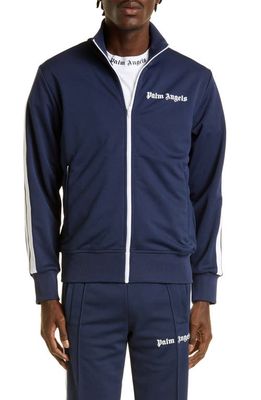 Palm Angels Men's Classic Track Jacket in Navy Blue White