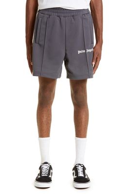 Palm Angels Men's Knit Track Shorts in Black Off White