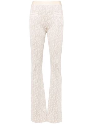 Palm Angels mid-waist flared trousers - Neutrals